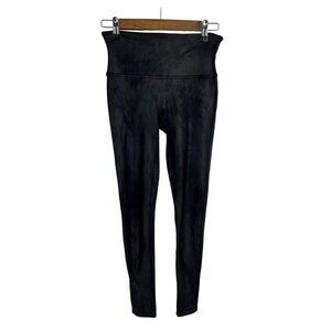 Spanx Faux Leather High Rise Leggings Pant Athleisure Black Shapewear Size M